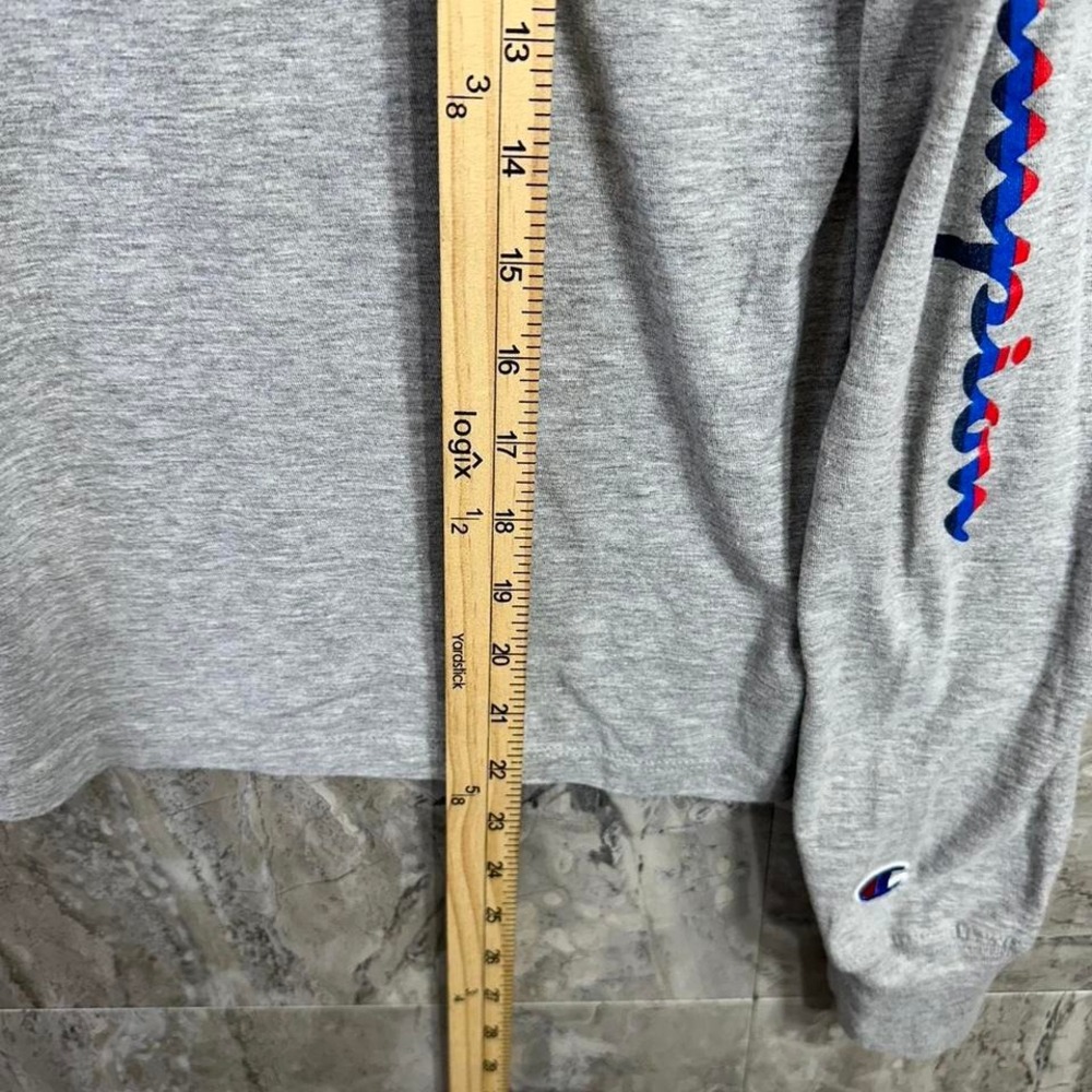 Champion grey long sleeve shirt with logo Size M #champion - Picture 6 of 6